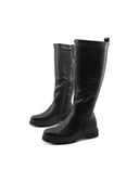 Stivale alto nero con zip da donna