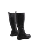 Stivale alto nero con zip da donna