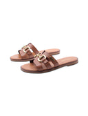Hamia ciabatta in pelle con morsetto