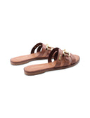 Hamia ciabatta in pelle con morsetto