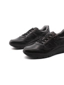 Sneaker in vera pelle con zip uomo