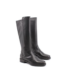 Stivale nero in pelle da donna