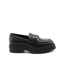 Mocassino in pelle con morsetto donna