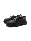 Mocassino in pelle con morsetto donna