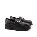 Mocassino in pelle con morsetto donna