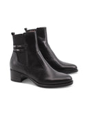 Stivaletto nero in pelle da donna
