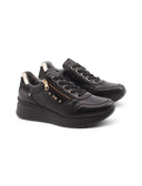 Sneaker nera con zeppa da donna