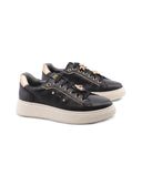 Sneaker nera gioiello da donna