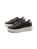 Sneaker nera gioiello da donna