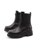 Stivaletto nero in pelle con zip