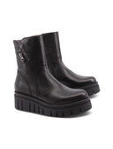 Stivaletto platform nero da donna