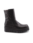 Stivaletto platform nero da donna