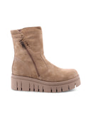 Stivaletto platform scamosciato donna