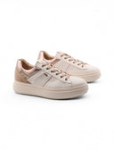 Sneaker in pelle con dettaglio strass