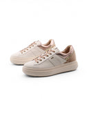 Sneaker in pelle con dettaglio strass