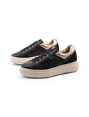 Sneaker in pelle con dettaglio strass