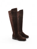 Stivale overknee scamosciato marrone