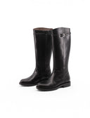 Stivale nero in pelle da donna