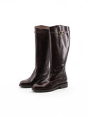 Stivale nero in pelle da donna