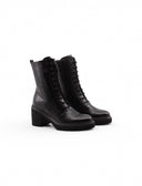Snfibio nero in pelle ccon tacco donna
