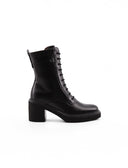 Snfibio nero in pelle ccon tacco donna