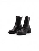 Snfibio nero in pelle ccon tacco donna