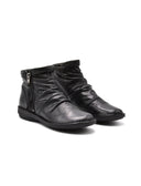 Stivaletto donna in pelle con zip