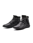 Stivaletto donna in pelle con zip