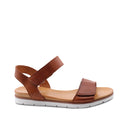 Sandalo flat in pelle da donna