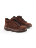 Sneaker alta da donna in pelle