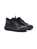 Sneaker alta da donna in pelle