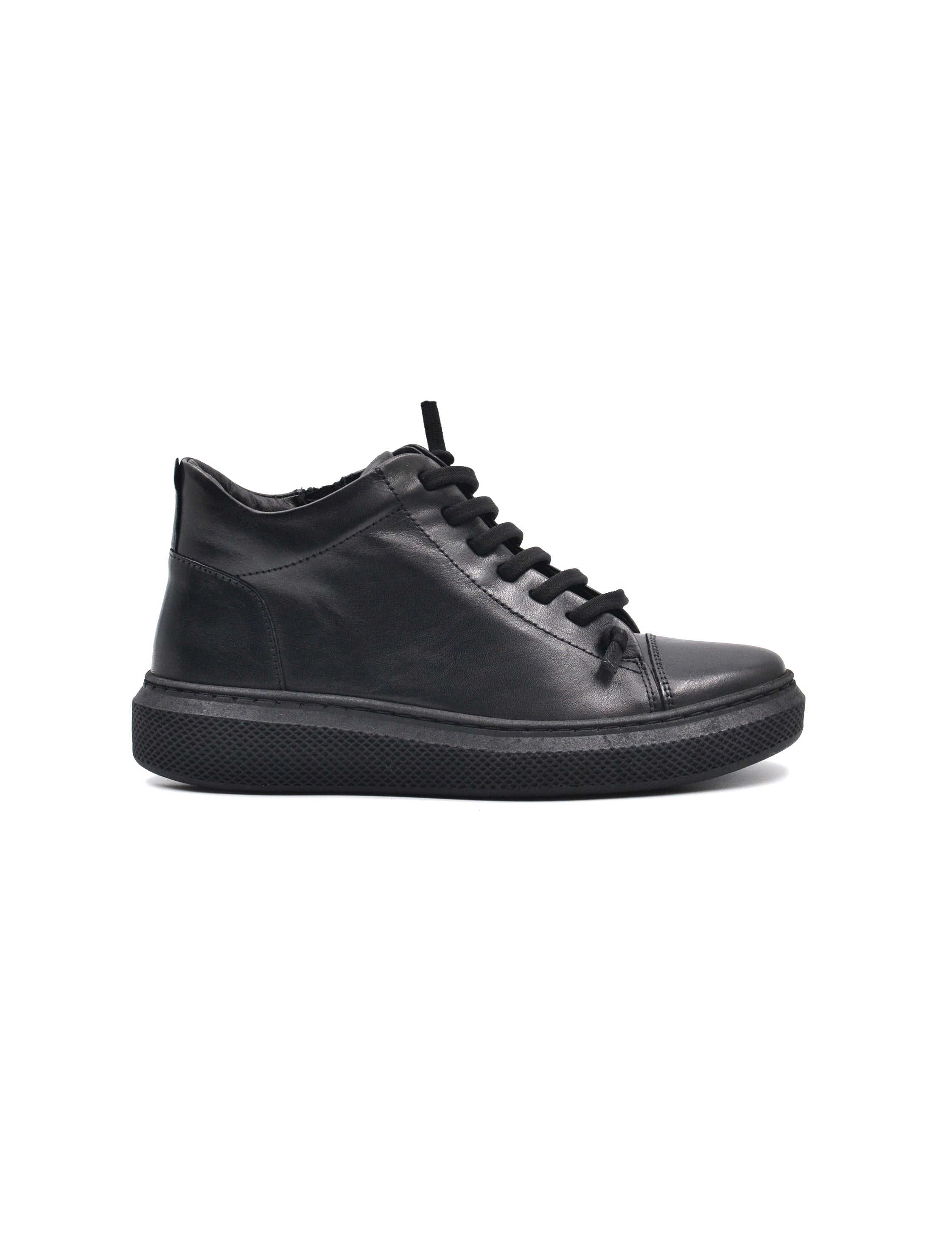 Conte' Sneaker alta da donna in pelle nero – Conte' Scarpe e Moda
