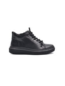 Sneaker alta da donna in pelle