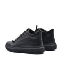 Sneaker alta da donna in pelle