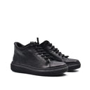Sneaker alta da donna in pelle