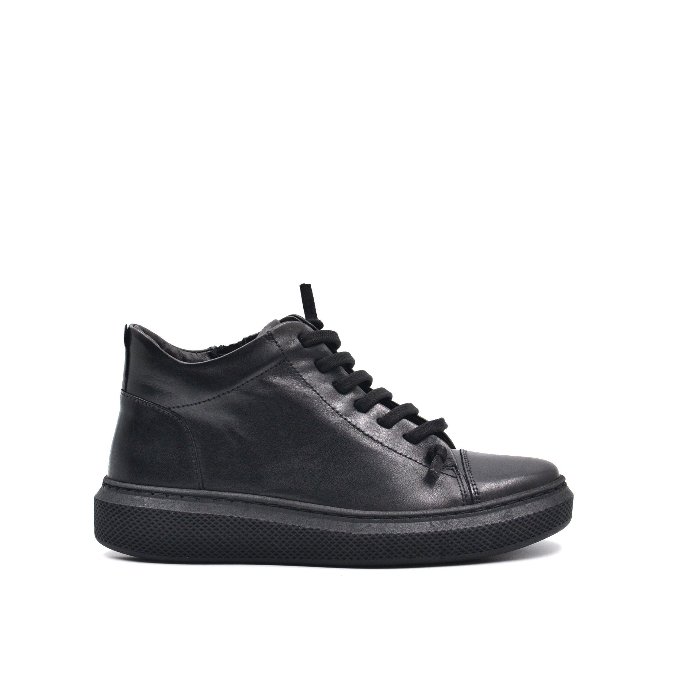 Conte' Sneaker alta da donna in pelle nero – Conte' Scarpe e Moda