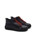 Sneaker alta da donna in pelle