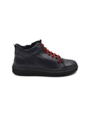 Sneaker alta da donna in pelle