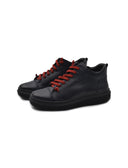 Sneaker alta da donna in pelle