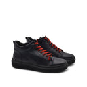 Sneaker alta da donna in pelle