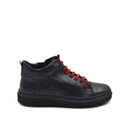 Sneaker alta da donna in pelle