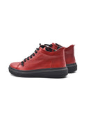 Sneaker alta da donna in pelle