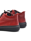 Sneaker alta da donna in pelle