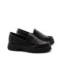 Mocassino platform da donna in pelle