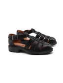 Sandalo a gabbietta in pelle da donna