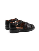 Sandalo a gabbietta in pelle da donna