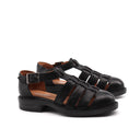 Sandalo a gabbietta in pelle da donna