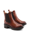 Chelsea in pelle con tacco da donna