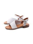 Sandalo in morbida pelle da donna