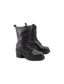 Anfibio nero con tacco e plateau donna